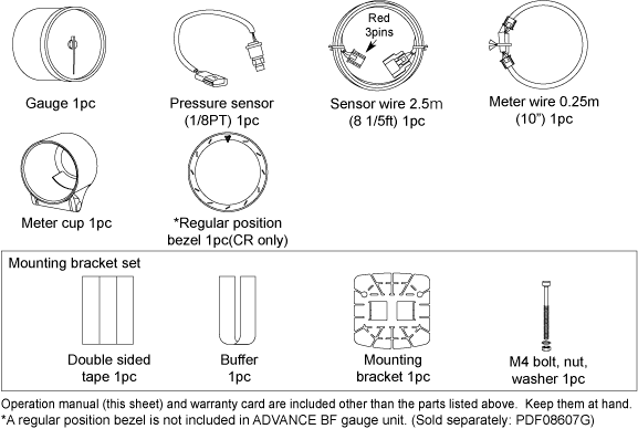 ADVANCE CR fuel pressure components