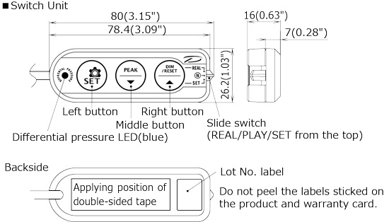 ADVANCE Control Unit SE switch dimensions
