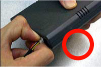 When unplugging the connector, press firmly on the connector lock as shown in the picture.