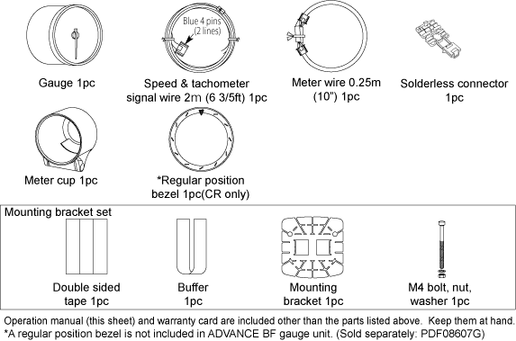 Components Tachometer Φ60