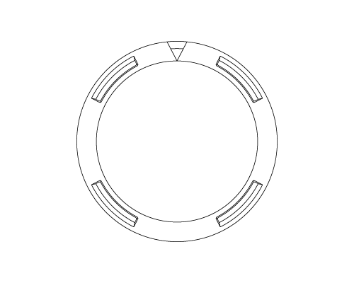 PDF12607G_60mm, 2 3/8″ Regular Position Bezel Metallic blue